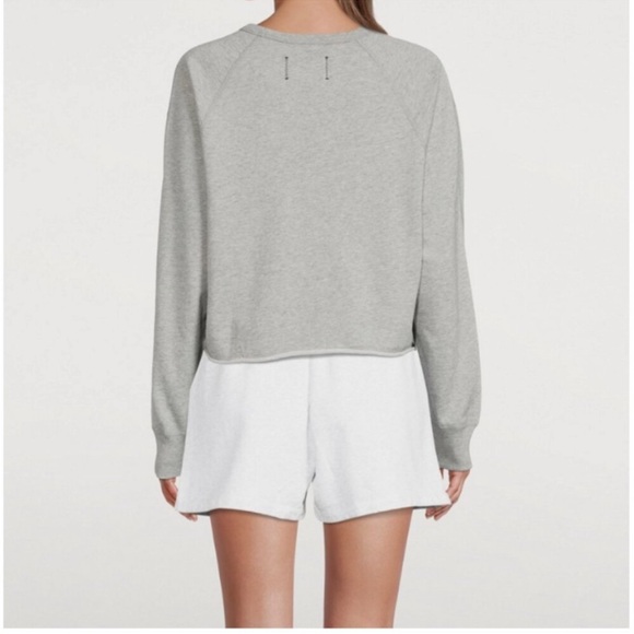 Reigning Champ Light Gray Cropped Crewneck Sweatshirt - Picture 2 of 9